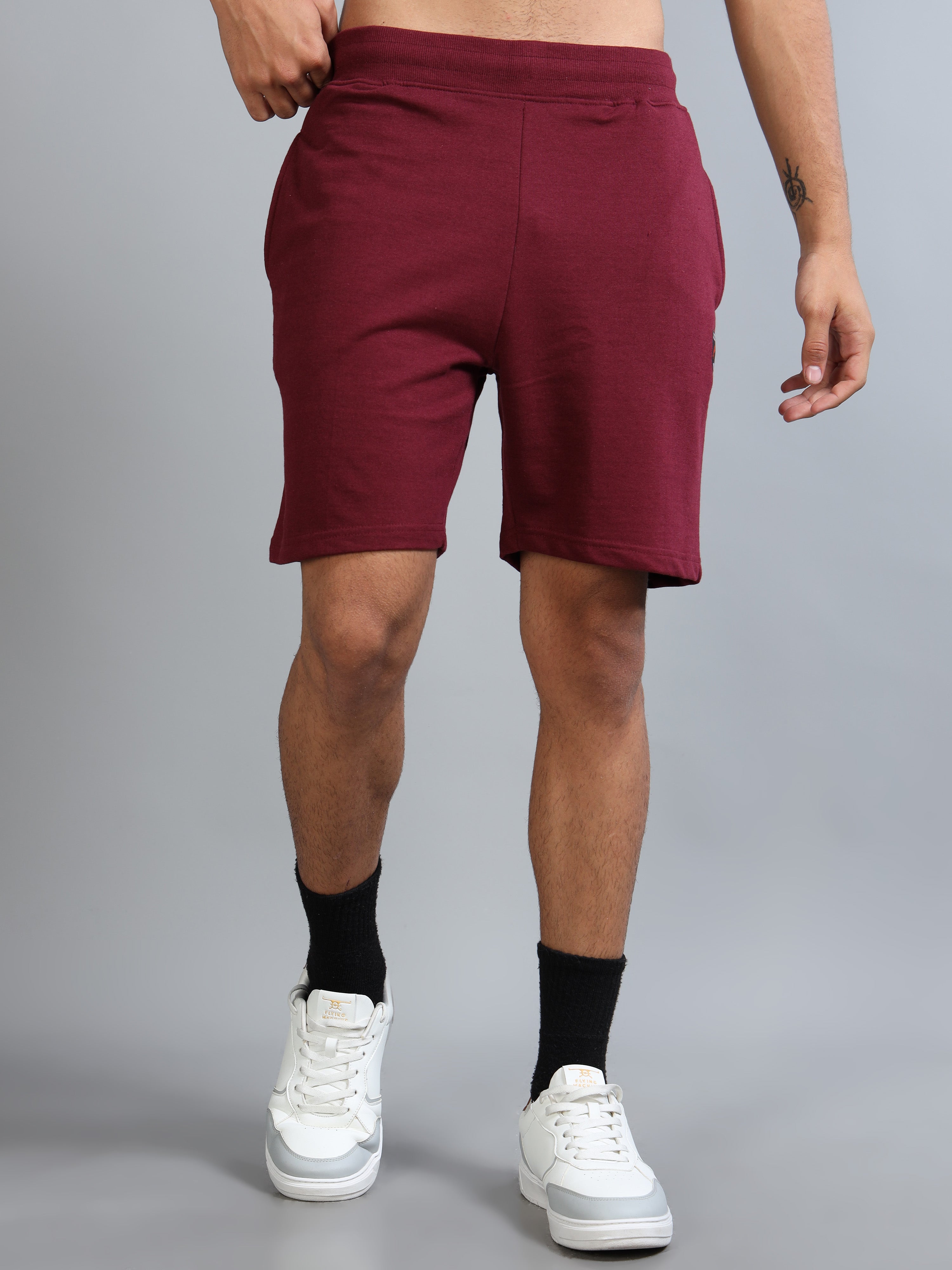 ARDEUR ZEAL IN YOU Men Maroon Self Design Shorts