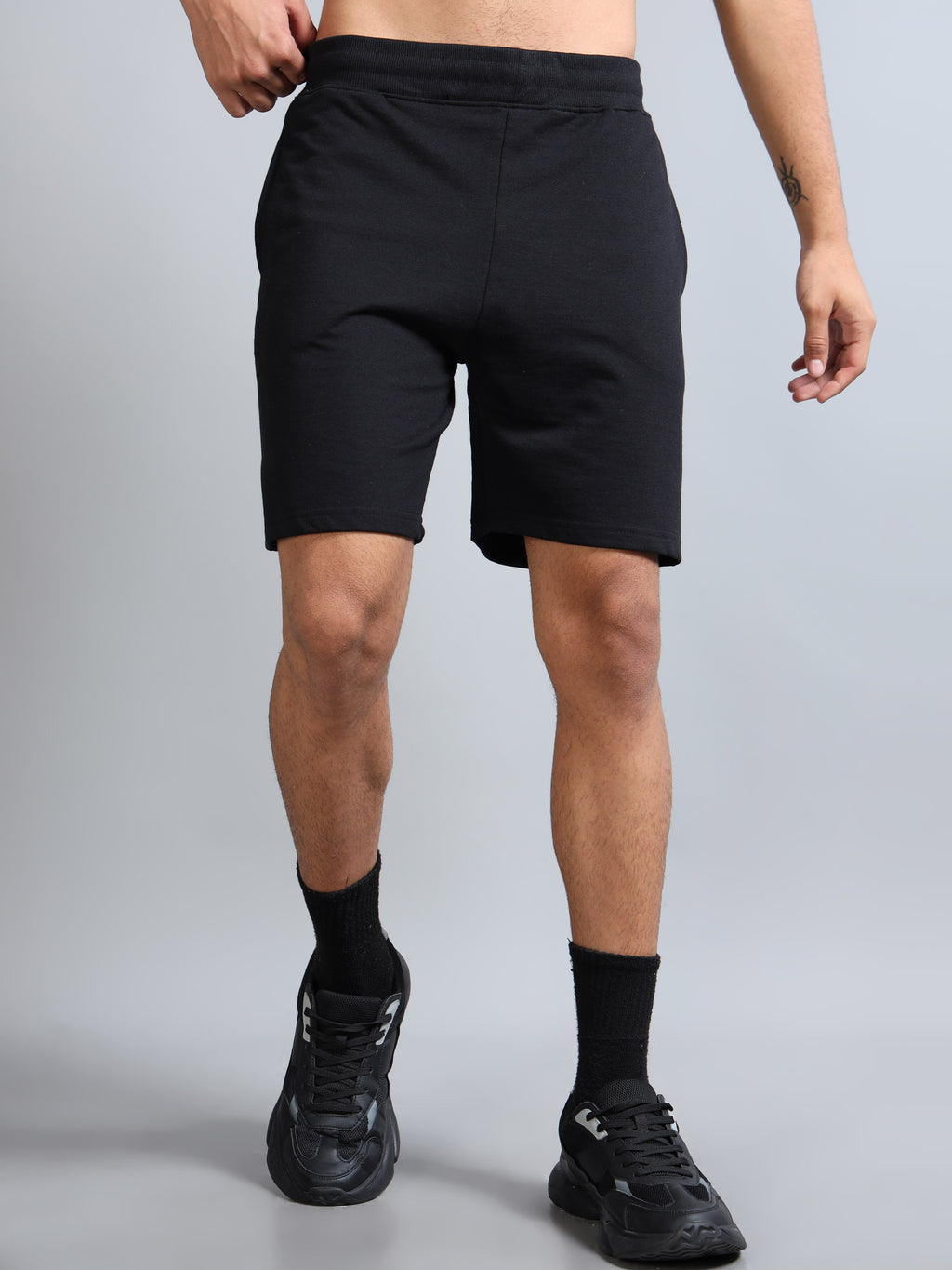 ARDEUR ZEAL IN YOU Men Black Self Design Shorts