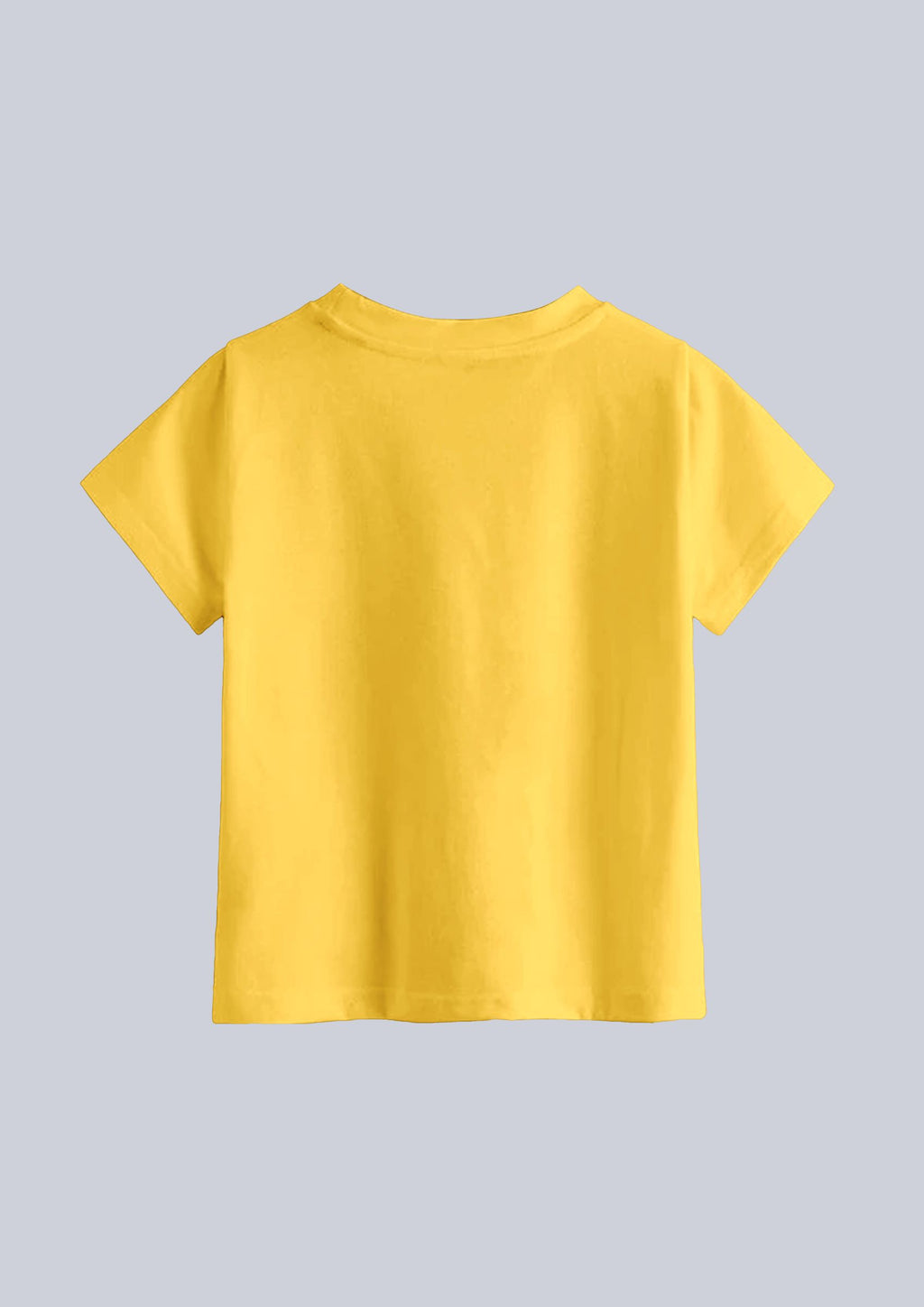 boys printed t-shirt - CODEZ Boys' Yellow Round Neck Printed T-Shirts, back view