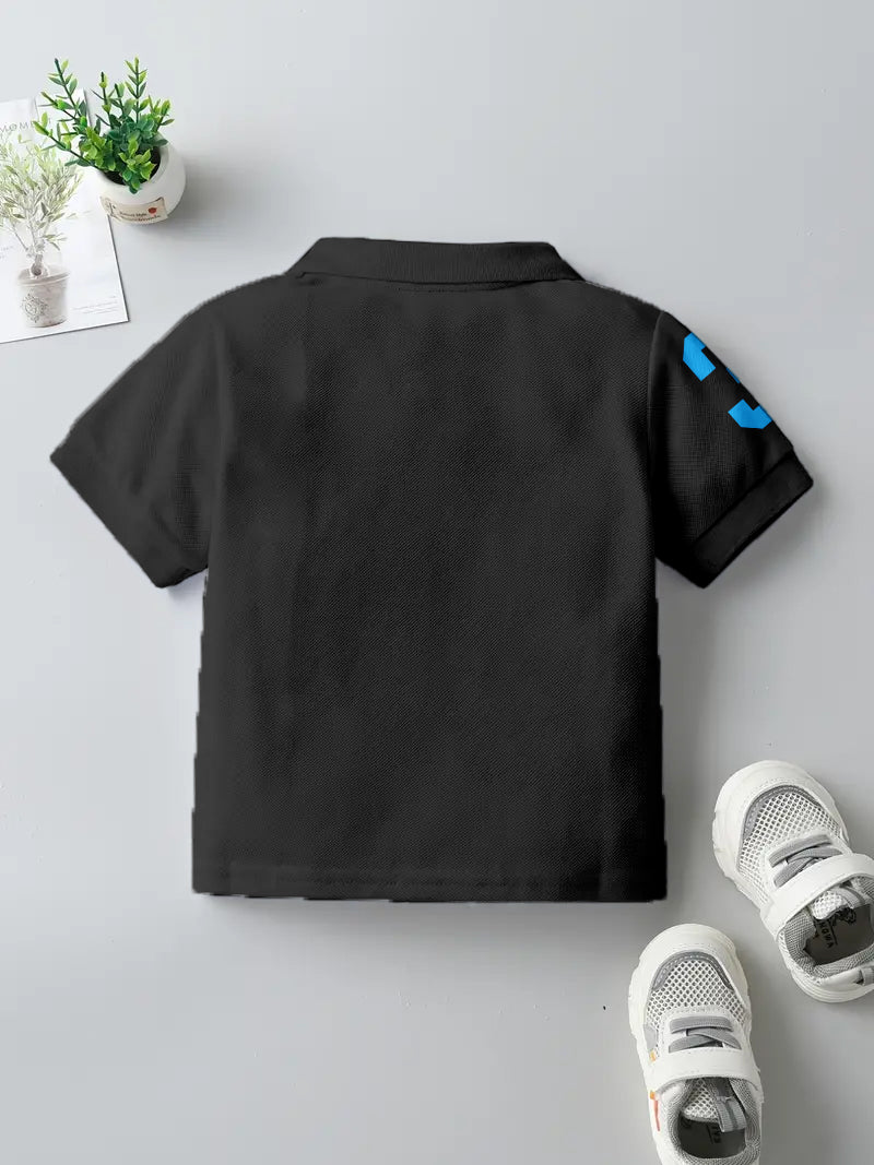 CODEZ Boys Pack Of 2 Self Design Embroidered Polo Tshirts