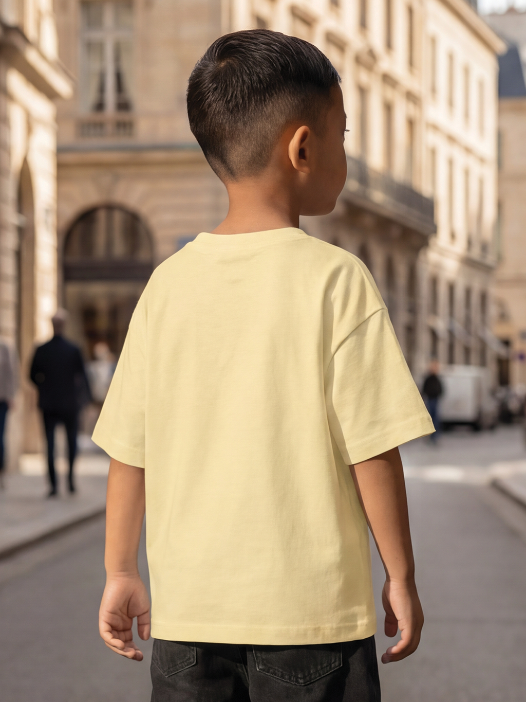 CODEZ Boys Yellow Graphic Print Relaxed Fit Drop Shoulder T-Shirt