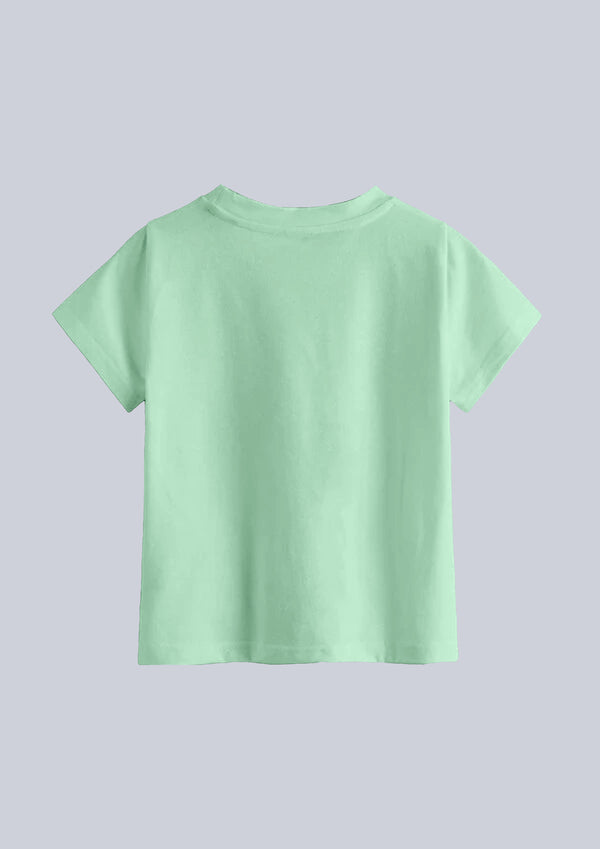 CODEZ Boys Green Round Neck Printed Tshirts