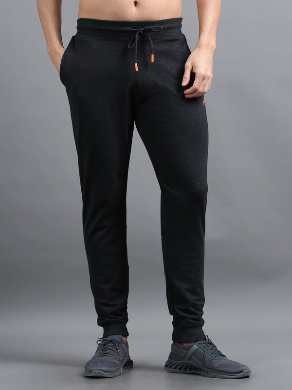 ARDEUR ZEAL IN YOU Men Charcoal Printed Mid-Rise Joggers