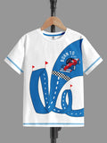 CODEZ Boys Off White Round Neck Printed Tshirts