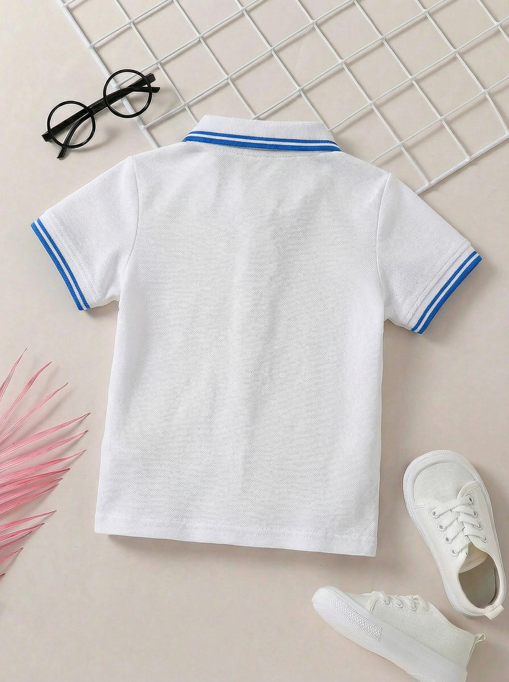 CODEZ Boys Regular Fit Polo T-Shirt (White)