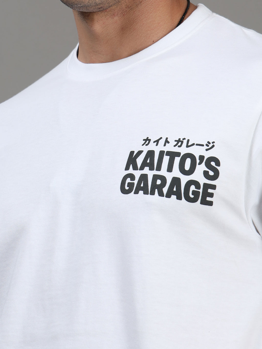 ARDEUR Men Graphic Printed Relaxed Fit Drop Shoulder T-Shirt - White-2