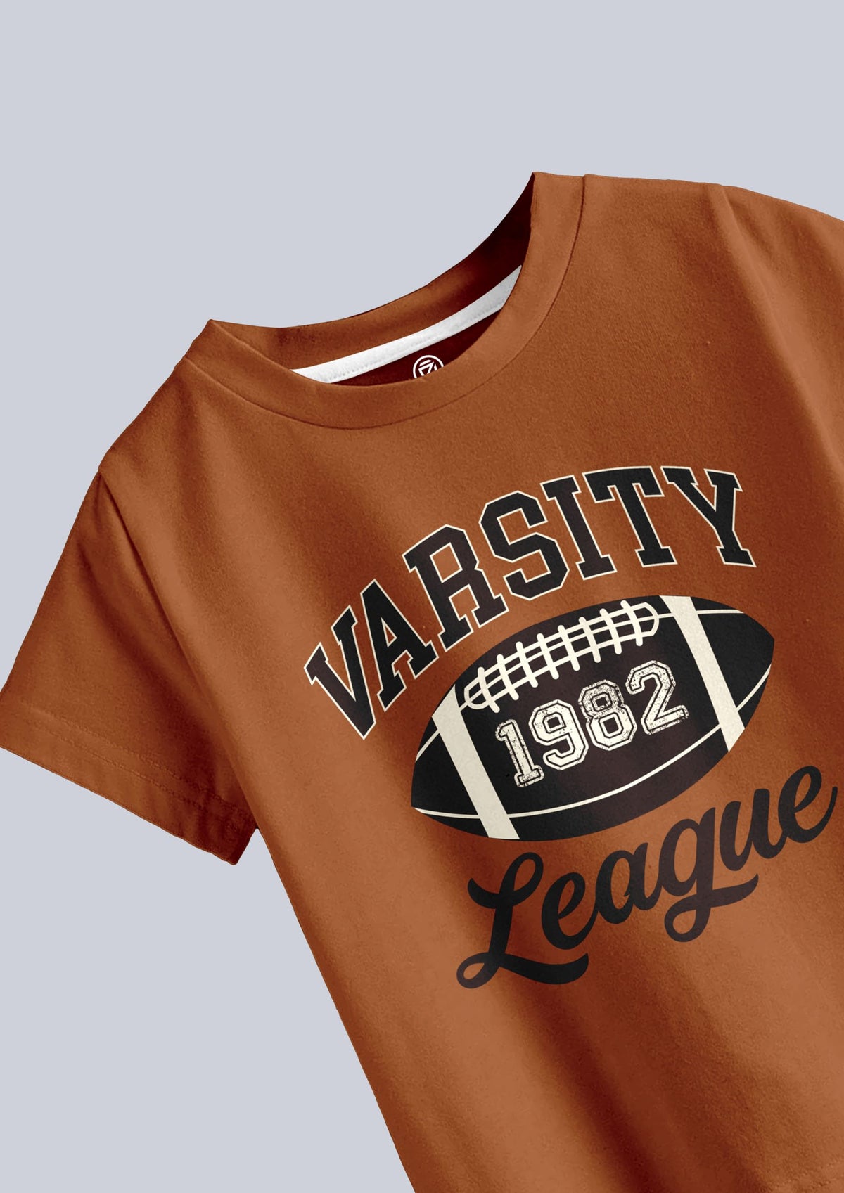 boys printed t-shirt - CODEZ Boys' Rust Round Neck Printed T-Shirts, side view