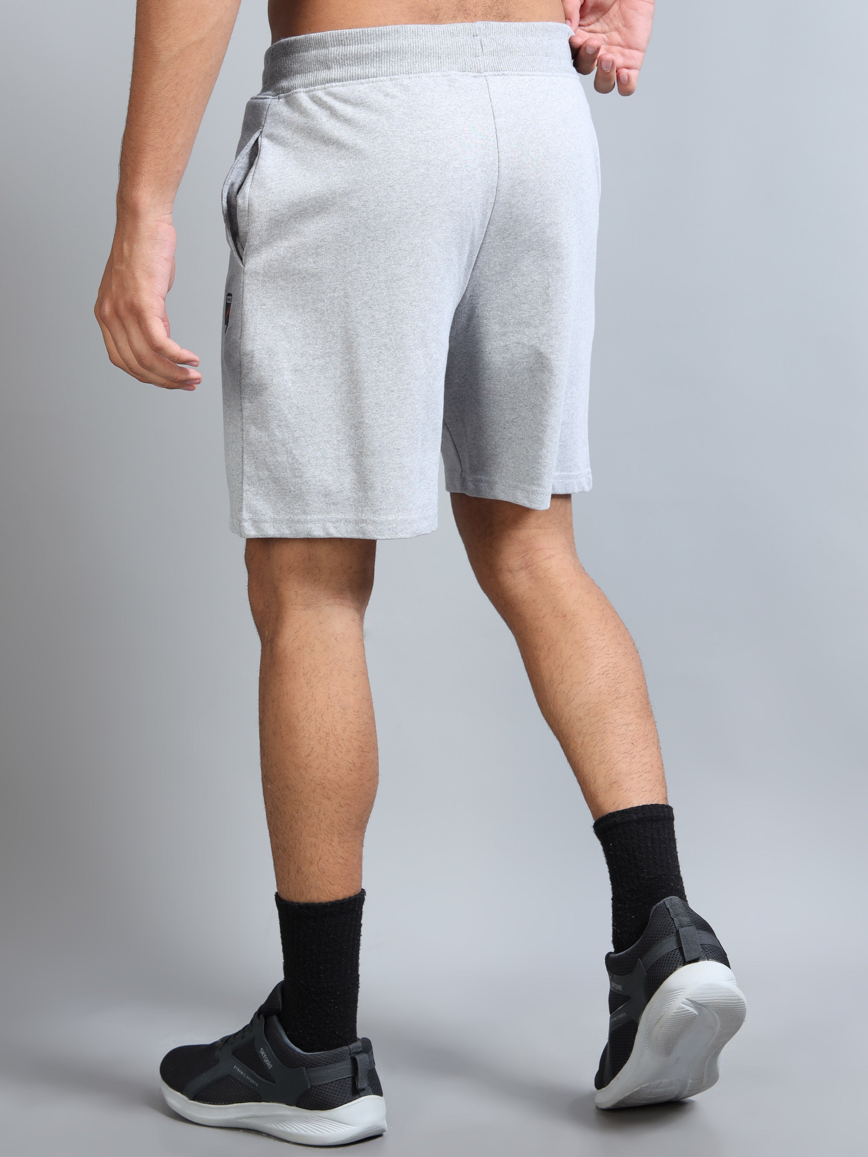 ARDEUR ZEAL IN YOU Men Grey Melange Self Design Shorts