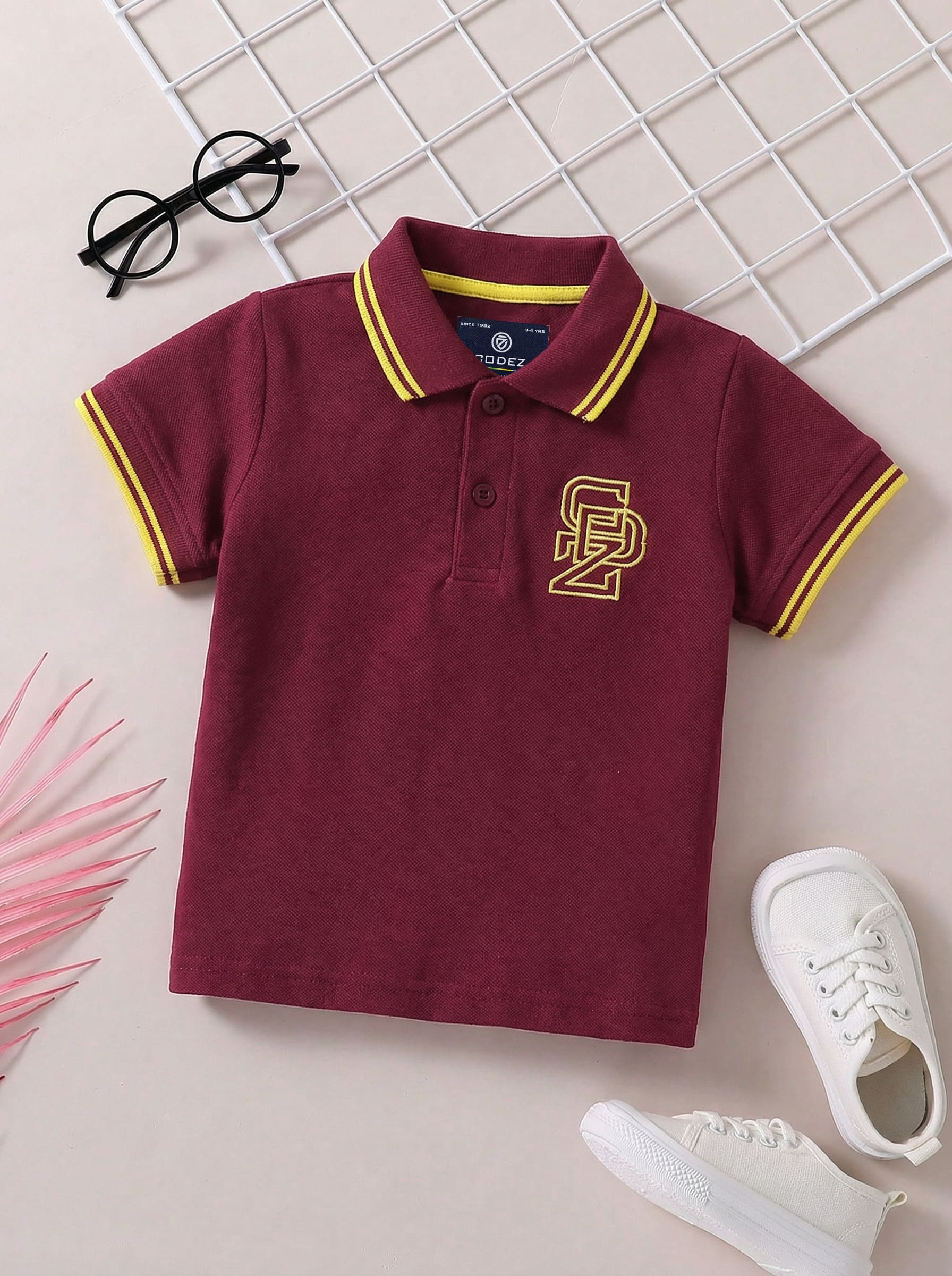 CODEZ Boys Pack Of 2 Embroidered Polo Tshirts