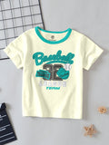 CODEZ Boys Off White Round Neck Printed Tshirts