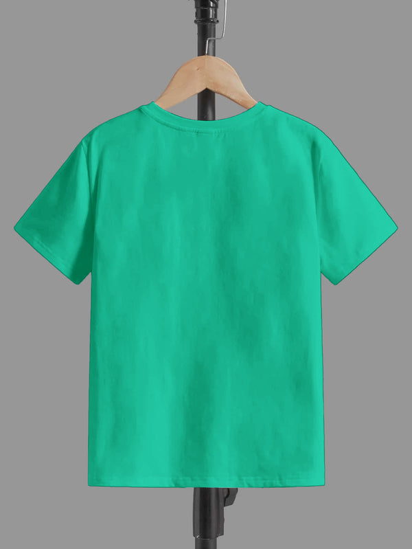 CODEZ Boys Off Teal Blue Round Neck Printed Tshirts