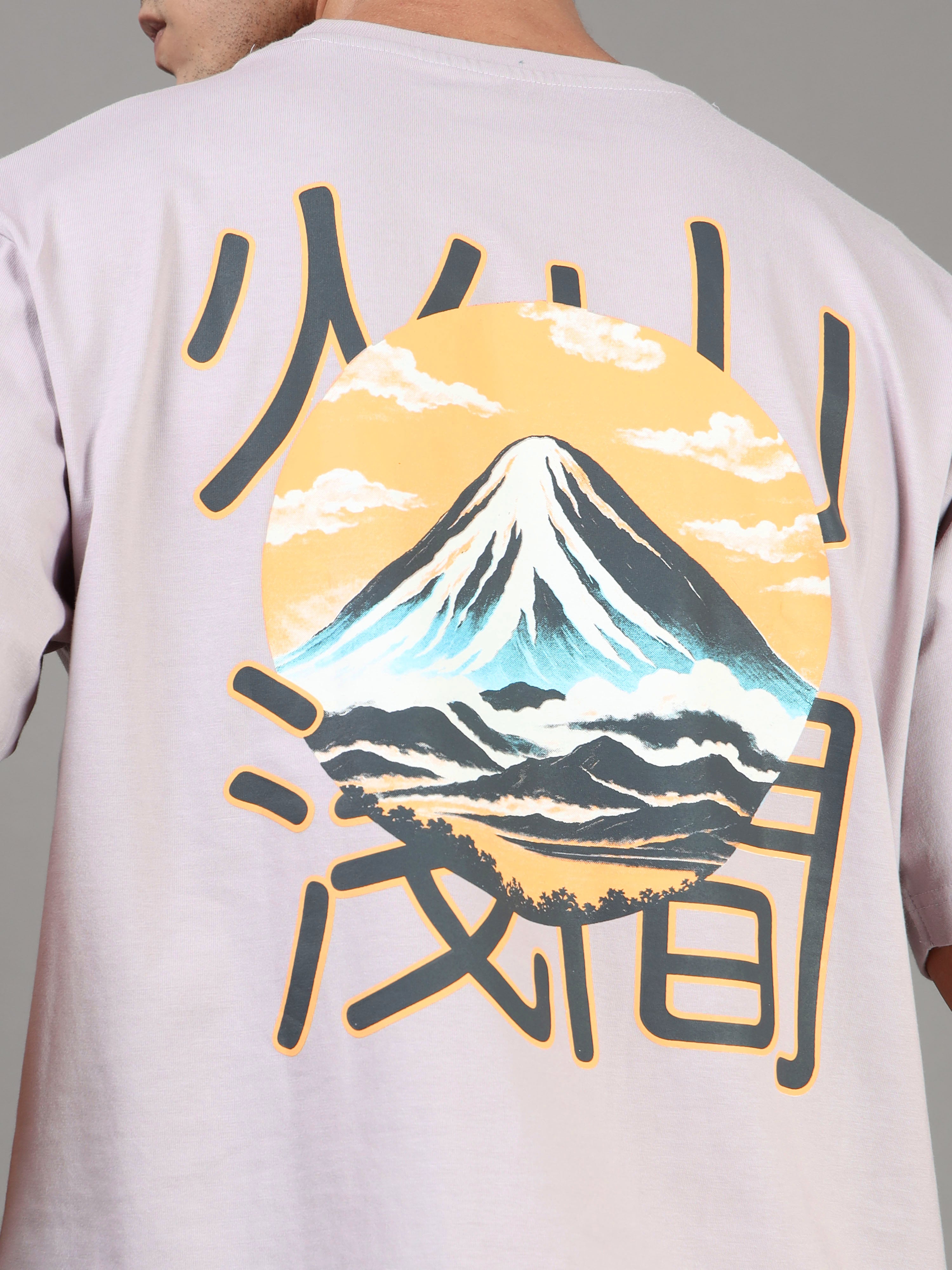 ARDEUR Men Printed Relaxed Fit Drop Shoulder T-Shirt - Purple