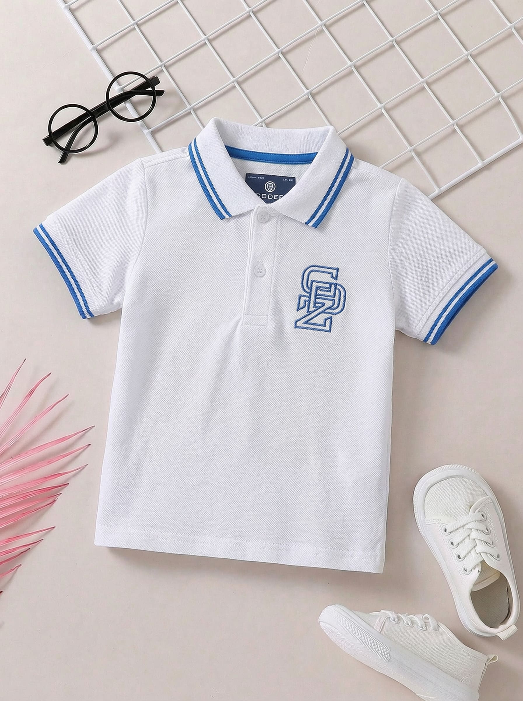 CODEZ Boys Pack Of 2 Embroidered Polo Tshirts
