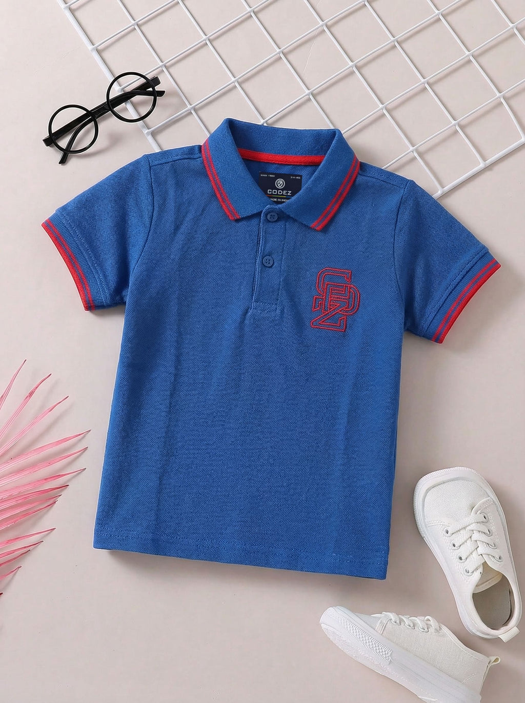 CODEZ Boys Pack Of 2 Embroidered Polo Tshirts