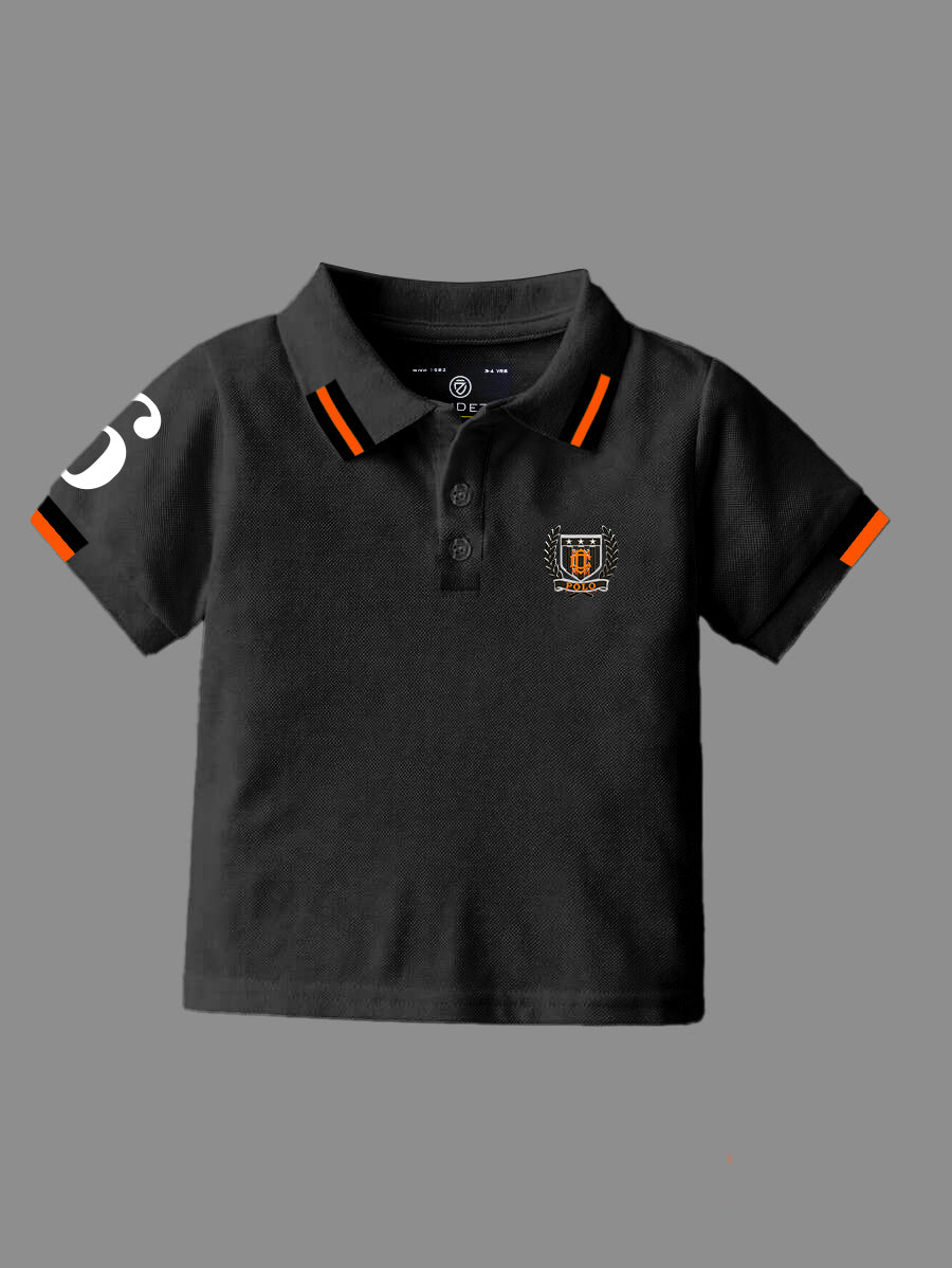 CODEZ Boys Pack Of 2 Self Design Embroidered Polo Tshirts