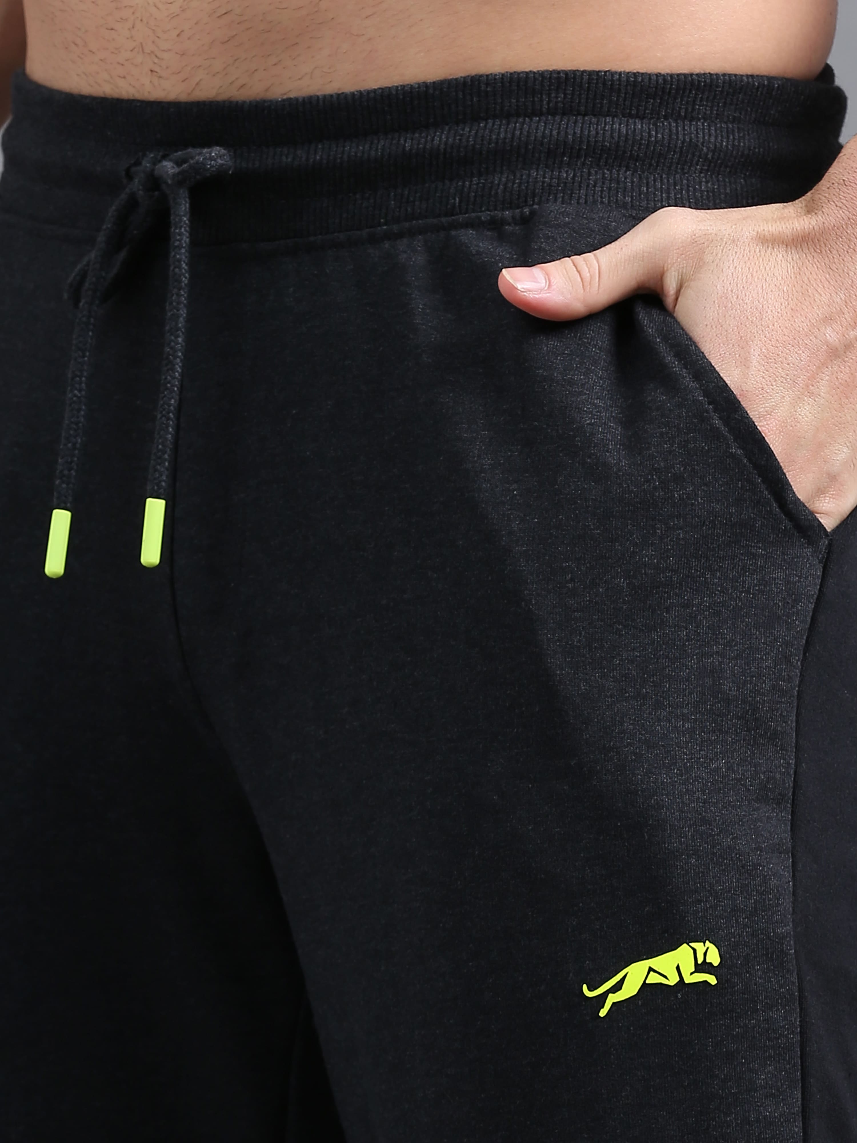 ARDEUR Men's Charcoal Striped Mid-Rise Joggers â€“ Zeal In You