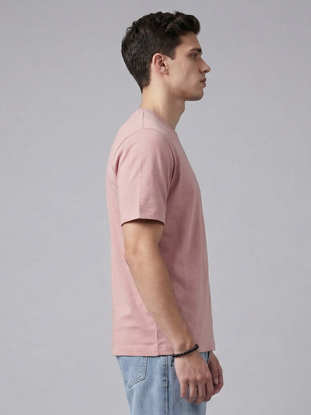 ARDEUR Men Graphic Printed Relaxed Fit Drop Shoulder T-Shirt - Pop Pink-2