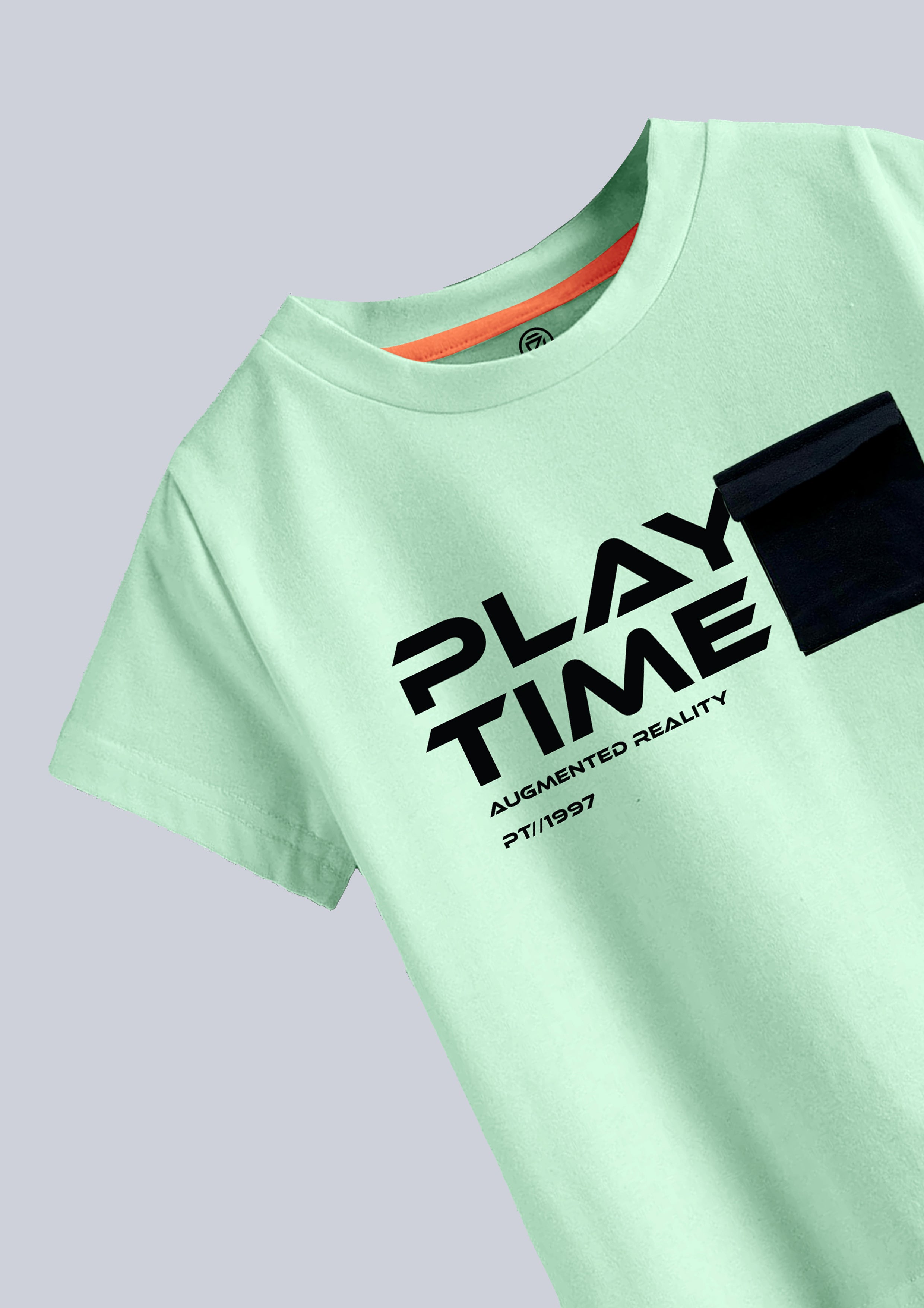 CODEZ Boys Green Round Neck Printed Tshirts