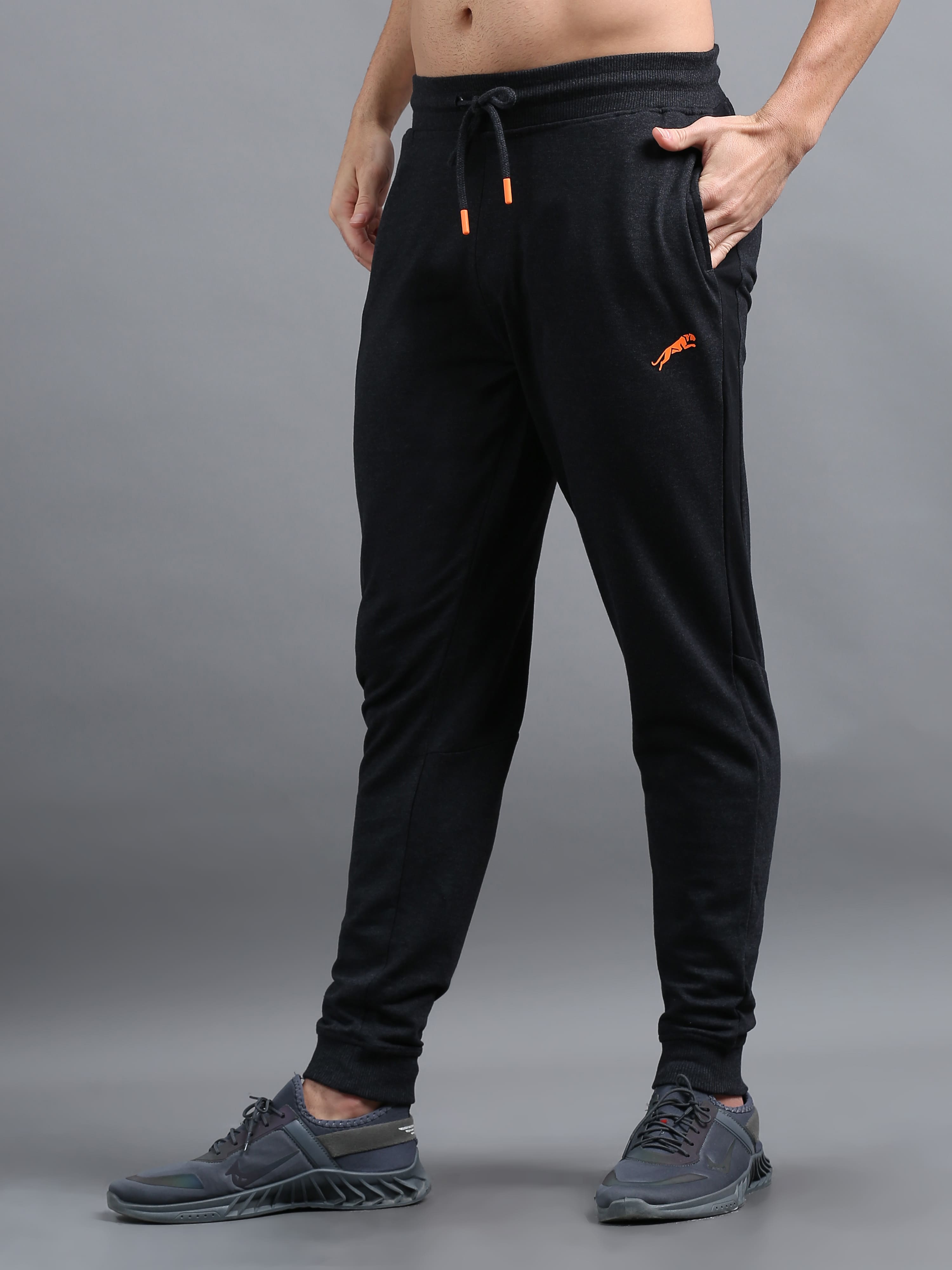 ARDEUR ZEAL IN YOU Men Charcoal Printed Mid-Rise Joggers