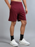 ARDEUR ZEAL IN YOU Men Maroon Self Design Shorts