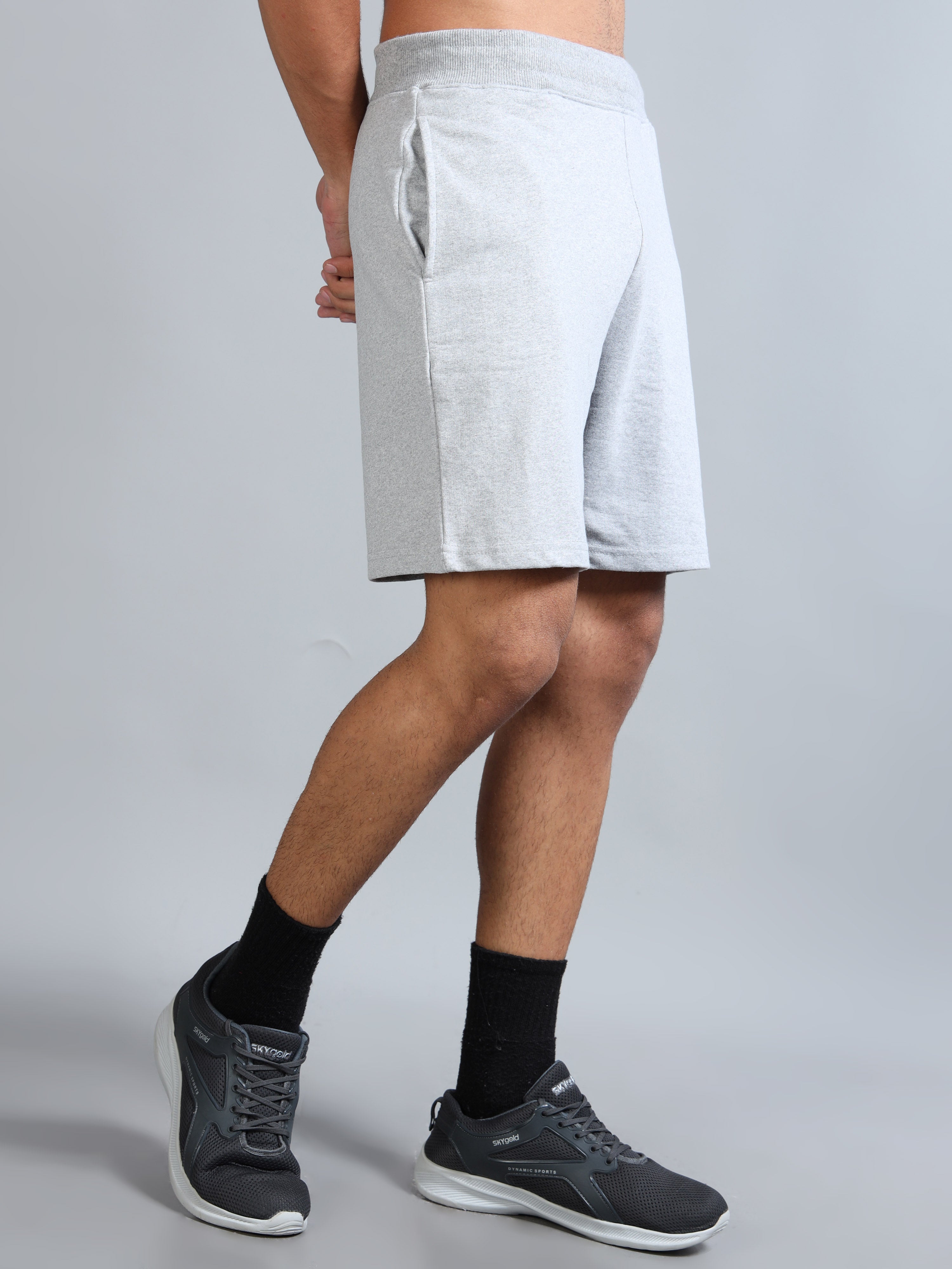 ARDEUR ZEAL IN YOU Men Grey Melange Self Design Shorts