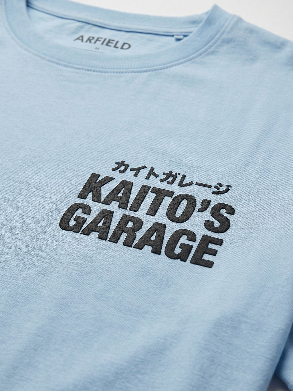 ARDEUR Men Graphic Printed Relaxed Fit Drop Shoulder T-Shirt - Sky Blue