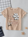 CODEZ Boys Chocolate Round Neck Printed Tshirts