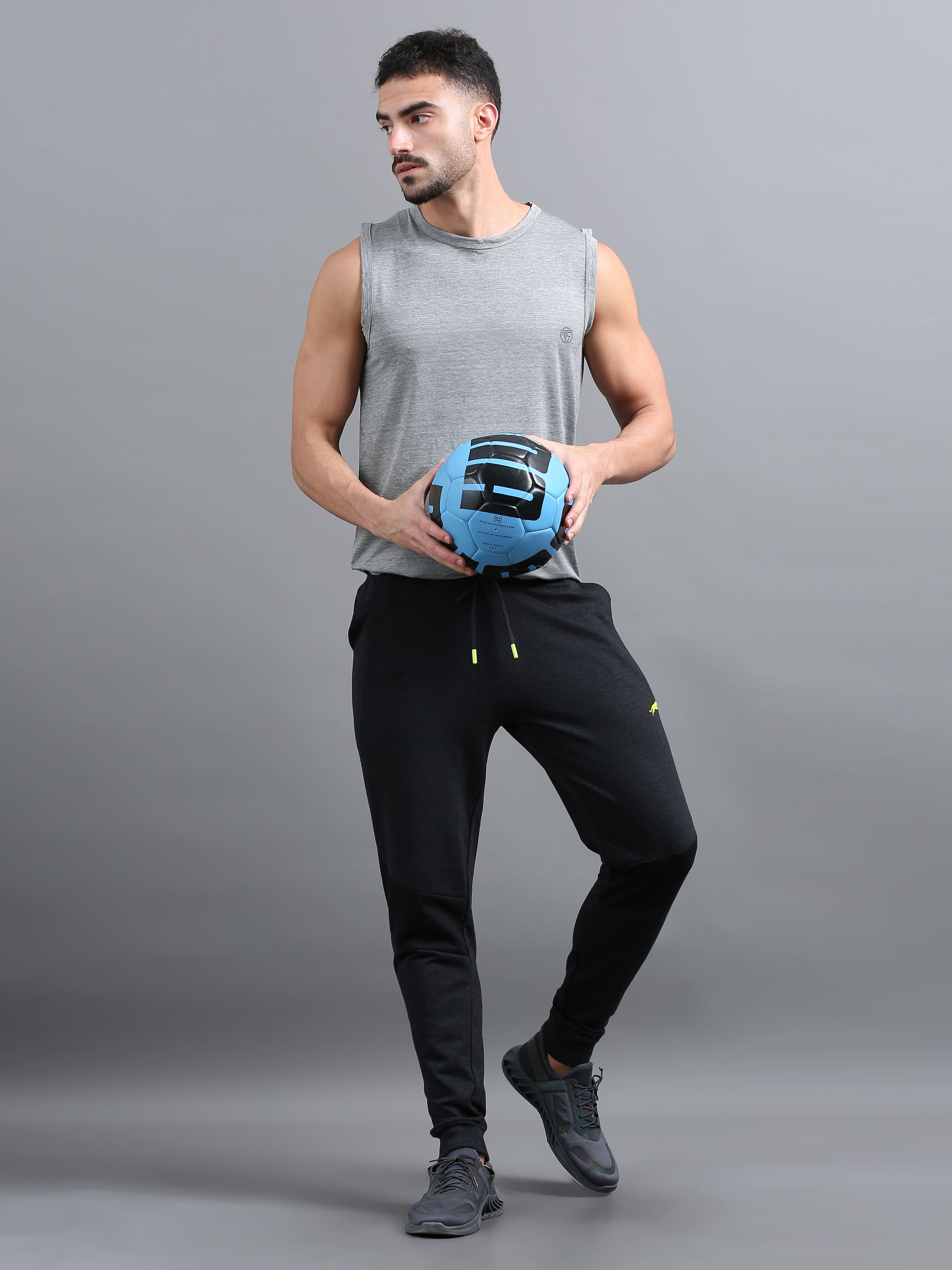 ARDEUR Men's Charcoal Striped Mid-Rise Joggers â€“ Zeal In You