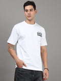 ARDEUR Men Graphic Printed Relaxed Fit Drop Shoulder T-Shirt - White-2