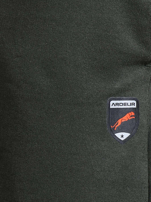 ARDEUR ZEAL IN YOU Men Olive Self Design Shorts