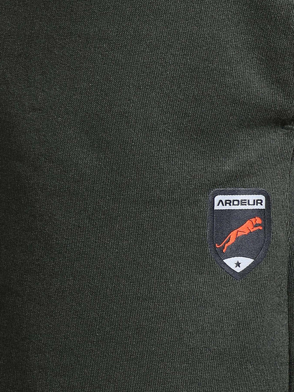 ARDEUR ZEAL IN YOU Men Olive Self Design Shorts