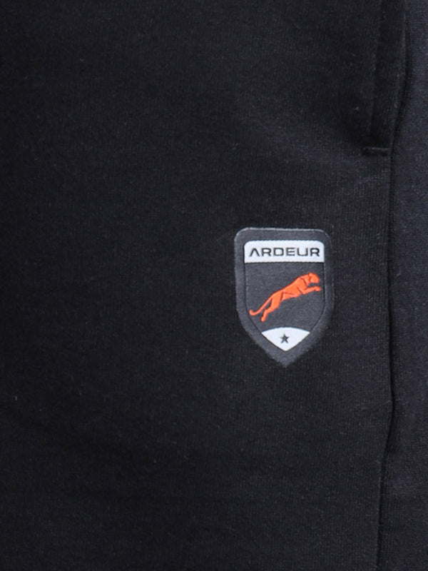 ARDEUR ZEAL IN YOU Men Black Self Design Shorts