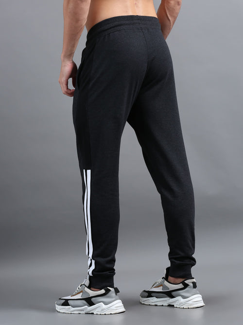 ARDEUR ZEAL IN YOU Men Charcoal Printed Mid-Rise Joggers
