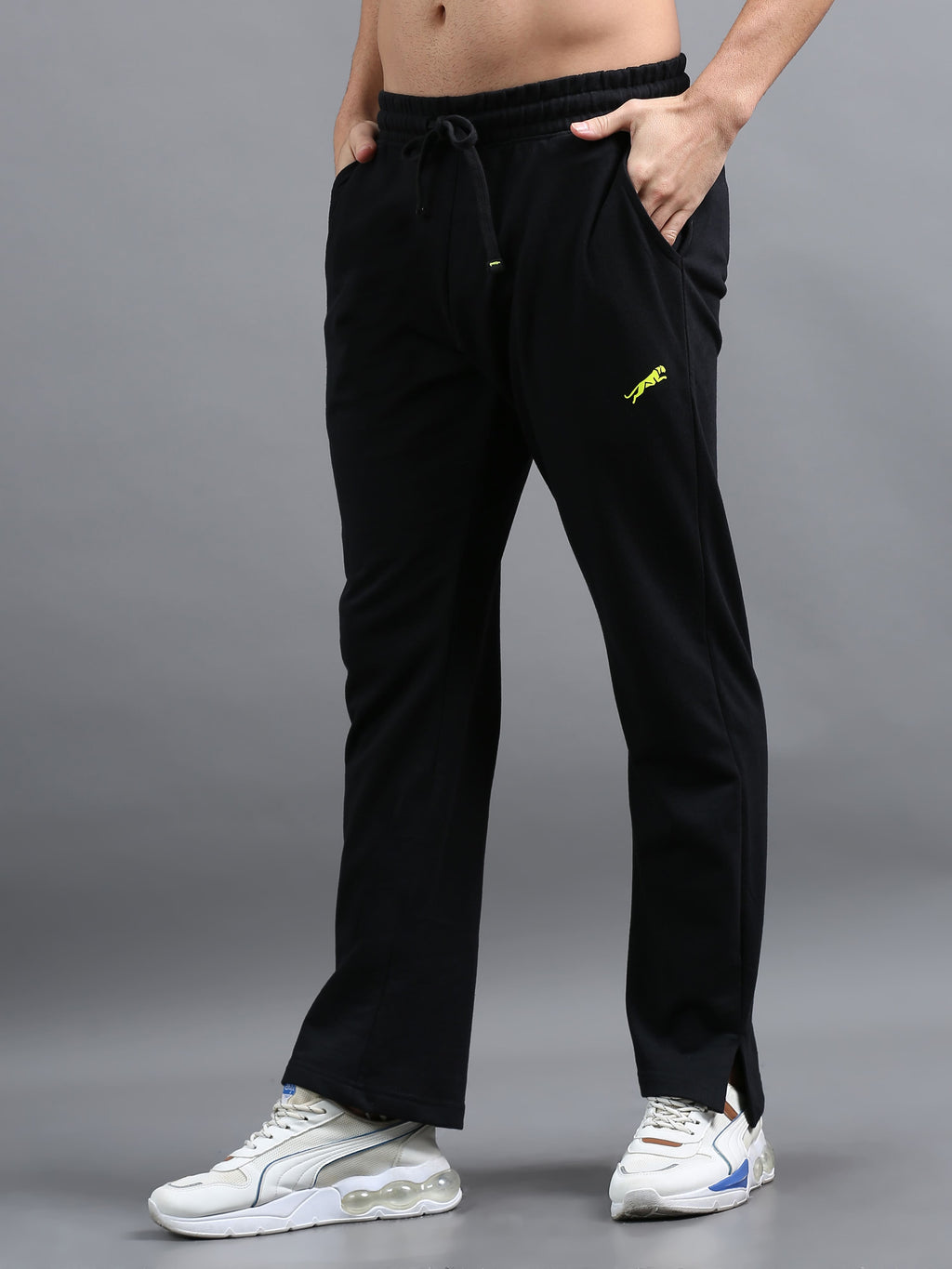 ARDEUR ZEAL IN YOU Men Black Printed Mid-Rise Track Pants