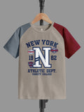 CODEZ Boys Beige-3 Round Neck Printed Tshirts