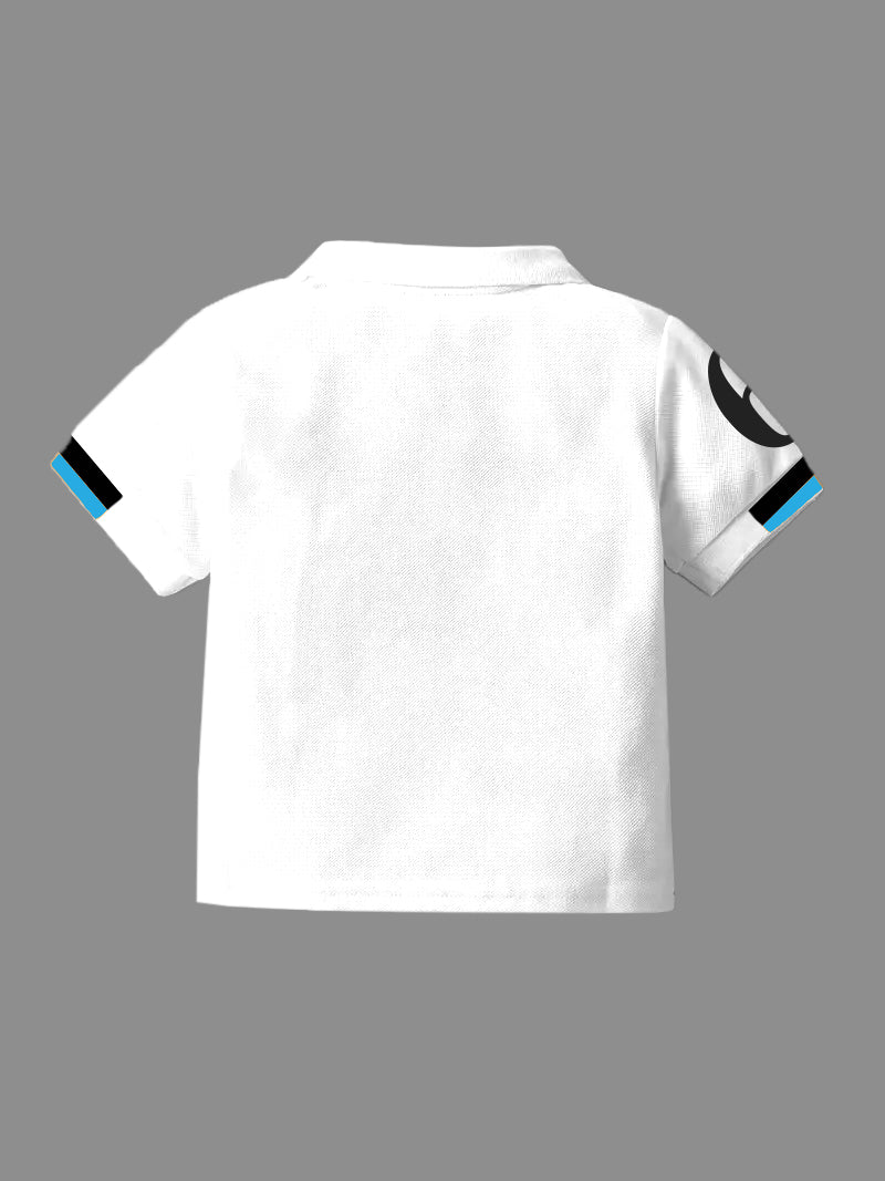 CODEZ Boys Pack Of 2 Self Design Embroidered Polo Tshirts