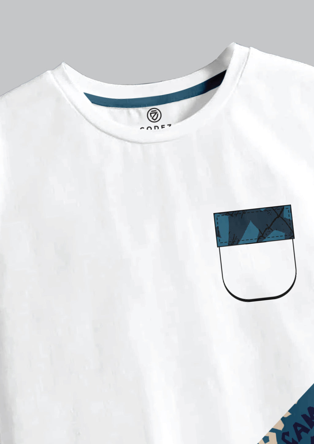 CODEZ Boys Off White-2 Round Neck Printed Tshirts