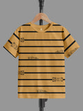 CODEZ Boys Beige-1 Round Neck Printed Tshirts