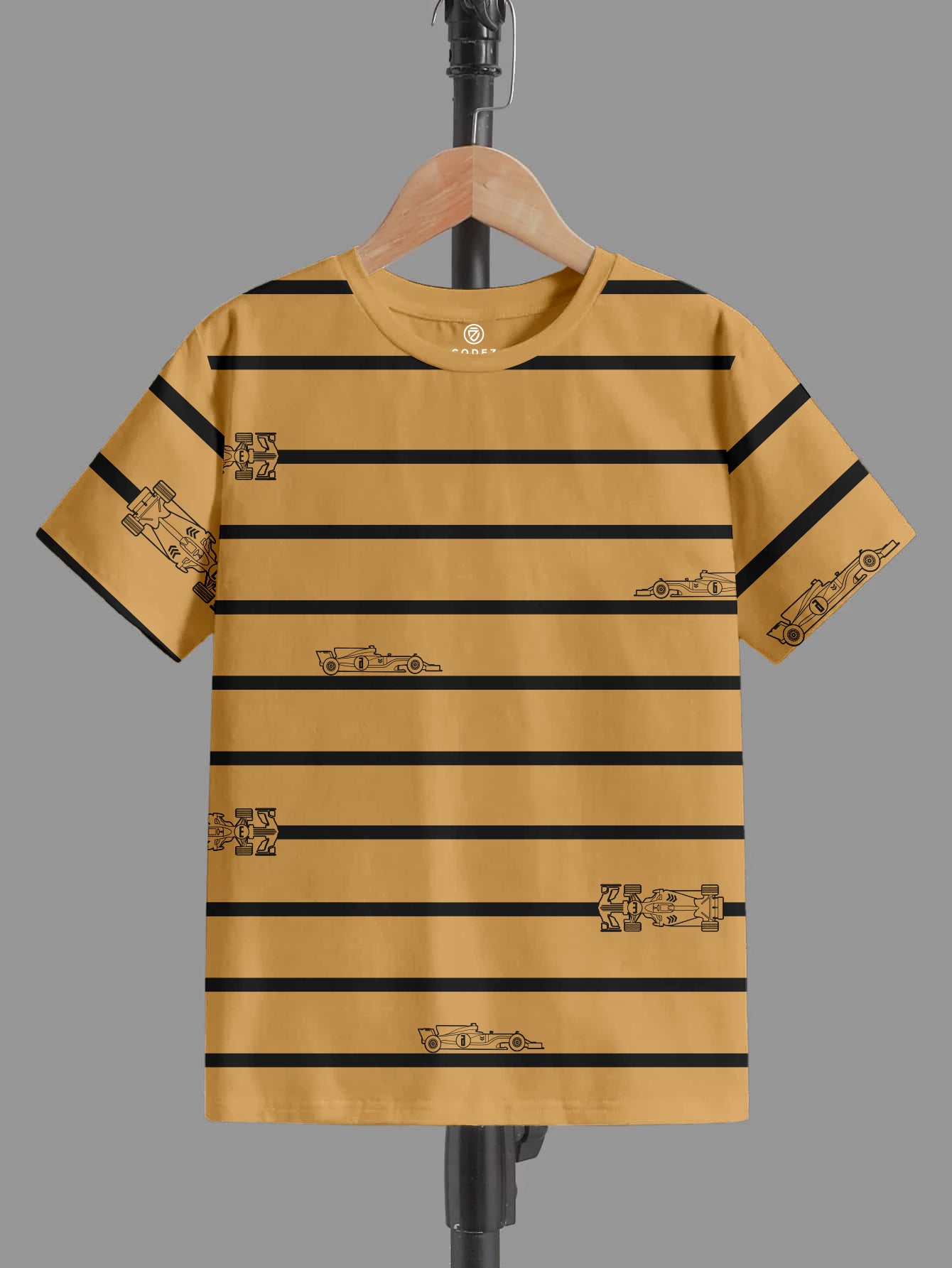CODEZ Boys Beige-1 Round Neck Printed Tshirts