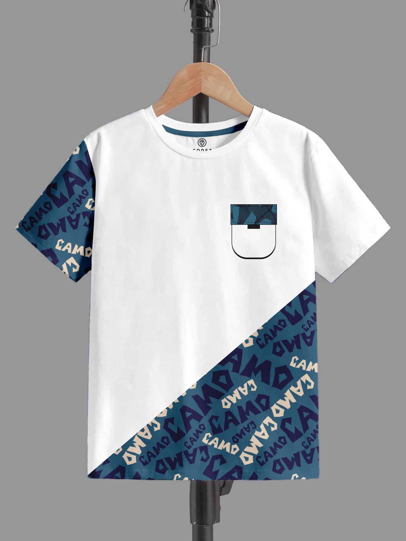 CODEZ Boys Off White-2 Round Neck Printed Tshirts