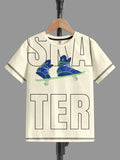 CODEZ Boys Off White Round Neck Printed Tshirts