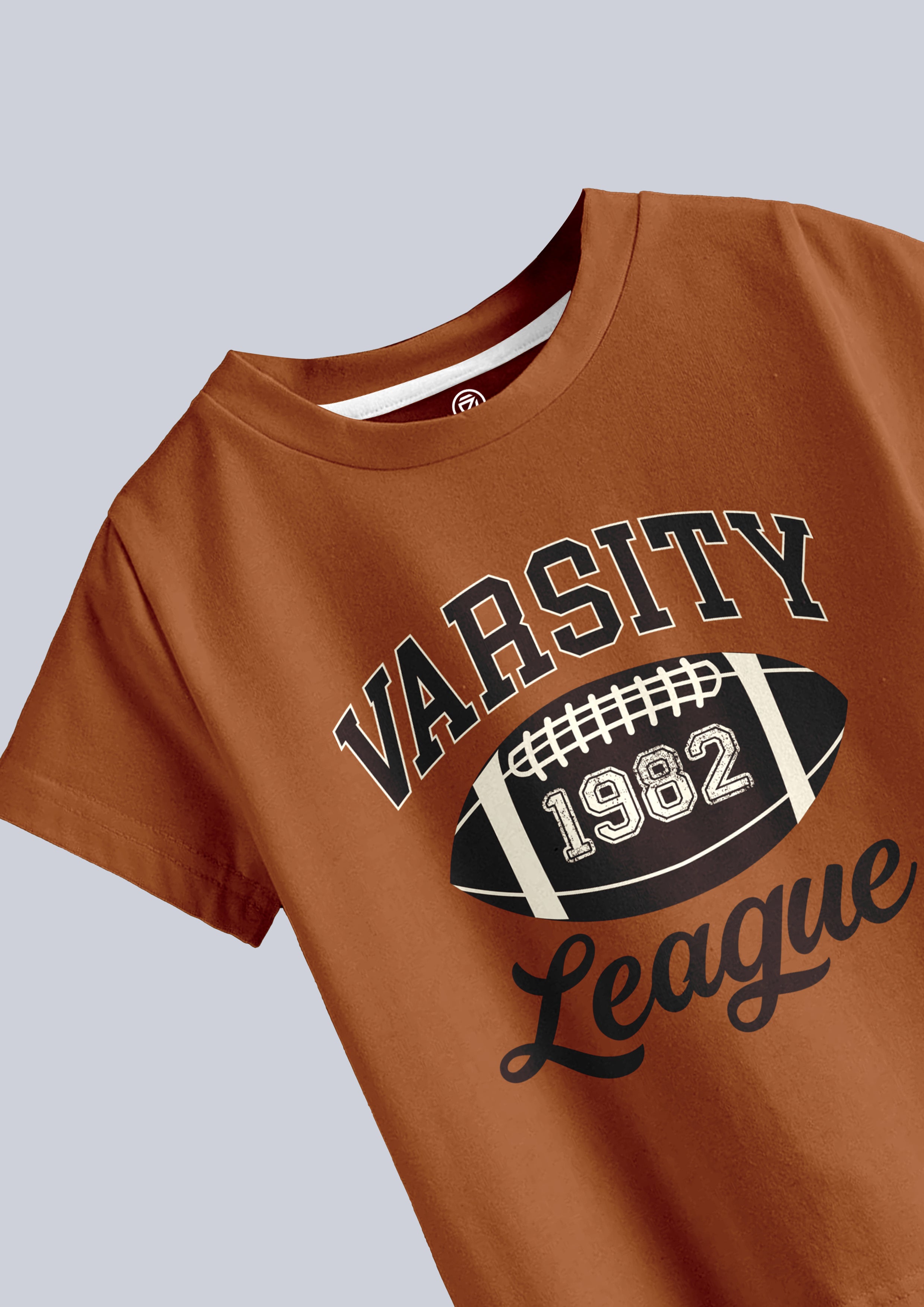 CODEZ Boys Rust Round Neck Printed Tshirts