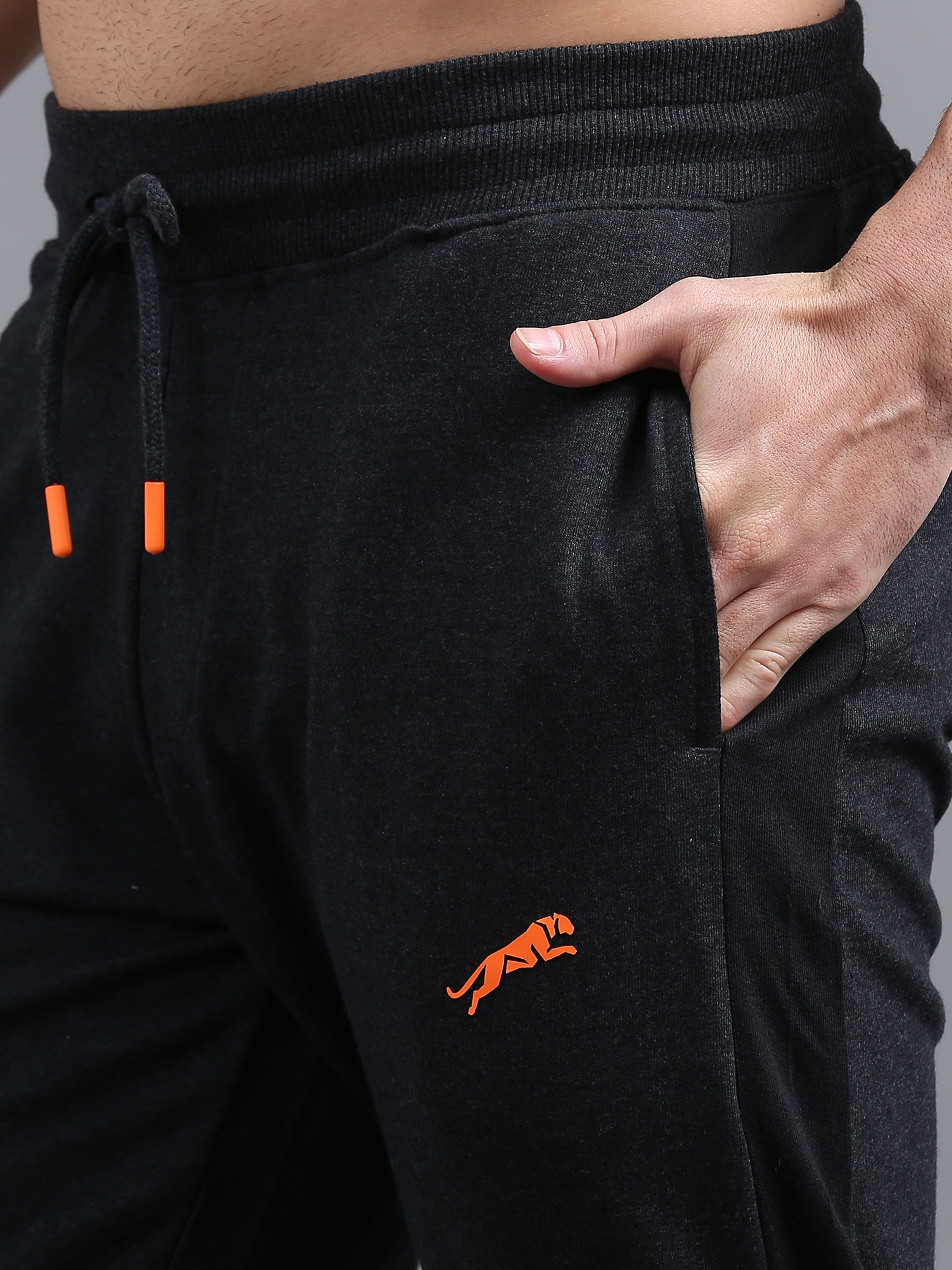 ARDEUR ZEAL IN YOU Men Black Printed Mid-Rise Joggers