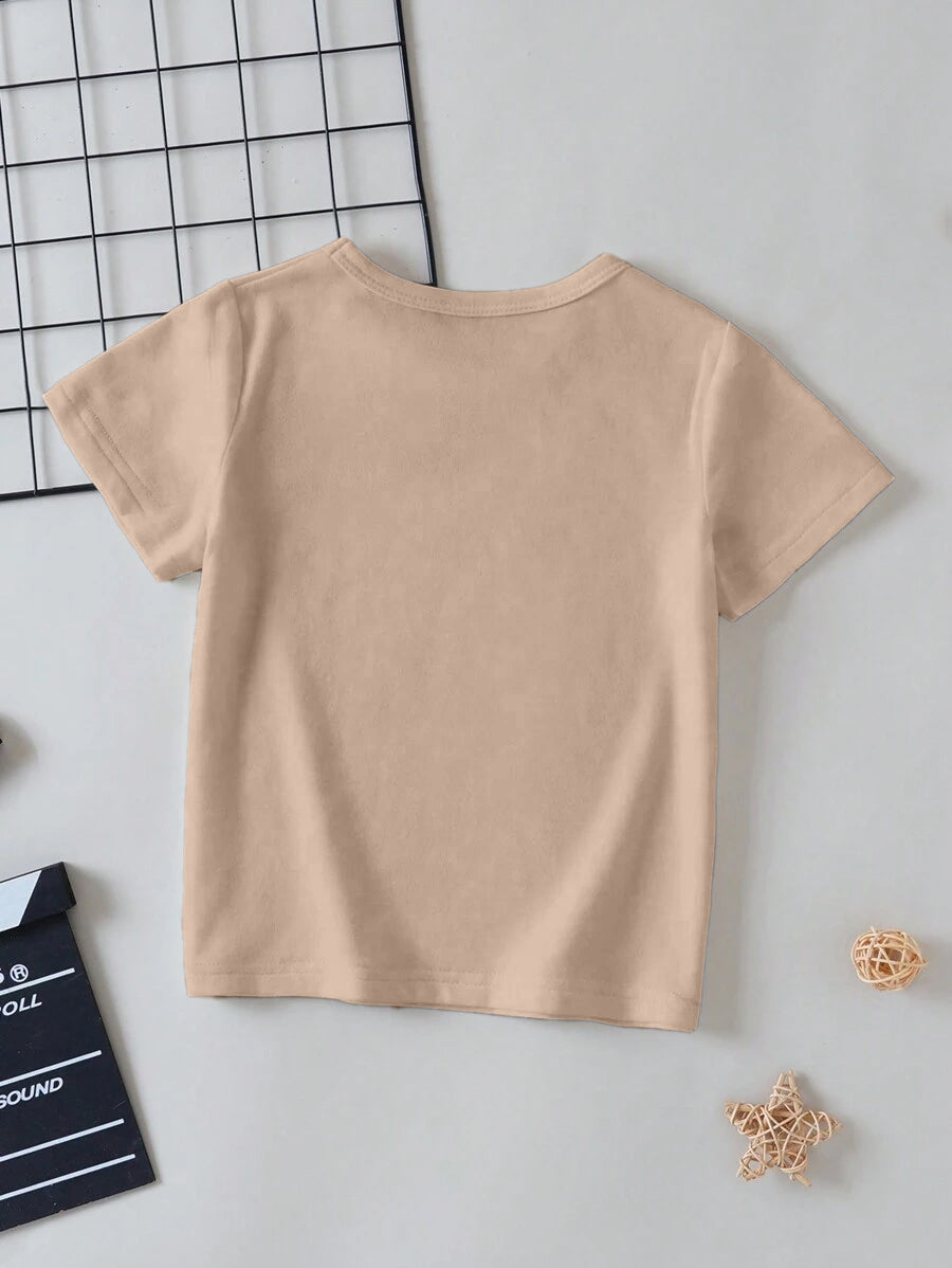 CODEZ Boys Chocolate Round Neck Printed Tshirts