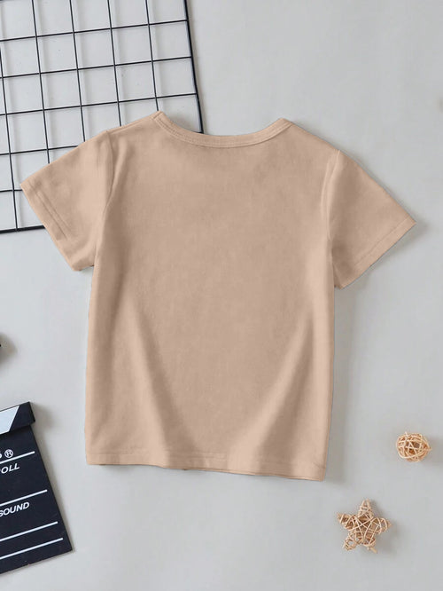 CODEZ Boys Chocolate Round Neck Printed Tshirts