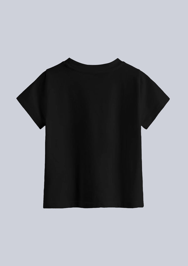 CODEZ Boys Black Round Neck Printed Tshirts