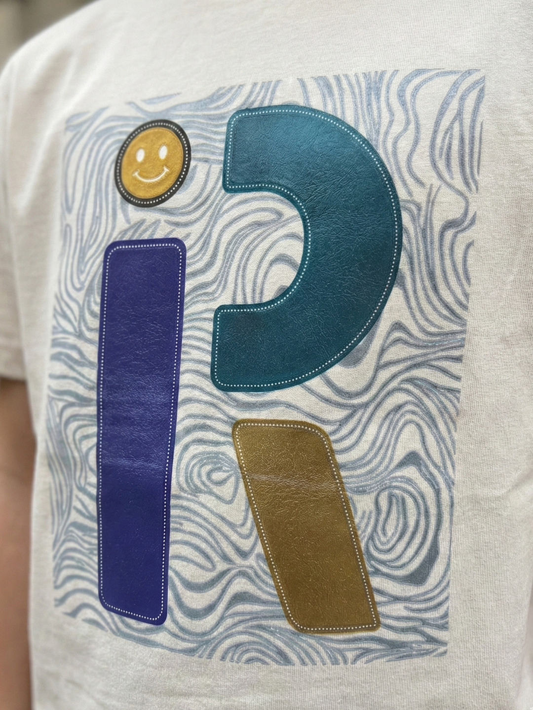 CODEZ Boys Beige Graphic Print Relaxed Fit Drop Shoulder T-Shirt