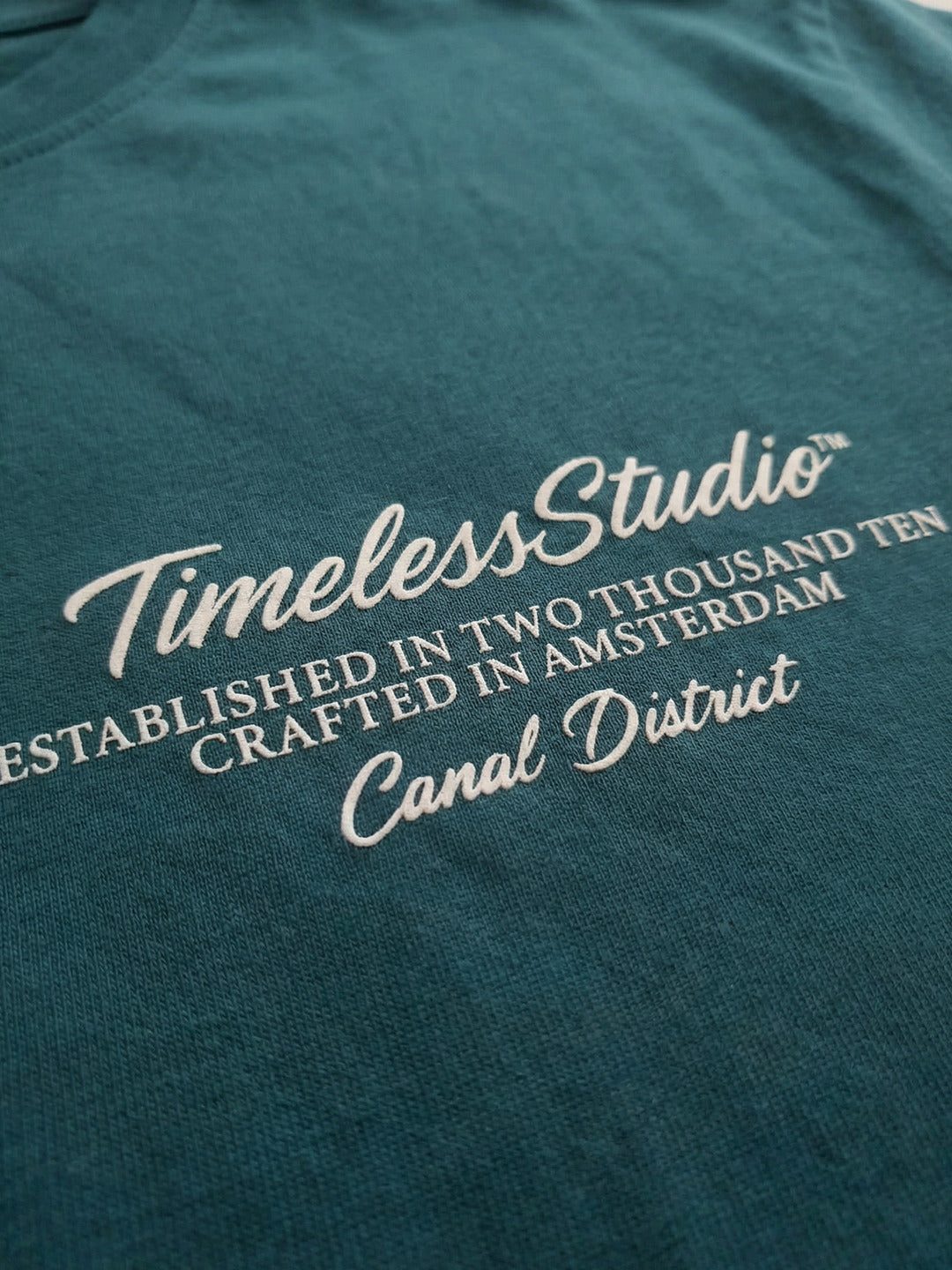 ARDEUR Men Graphic Printed Relaxed Fit Drop Shoulder T-Shirt - Bottle Green-2