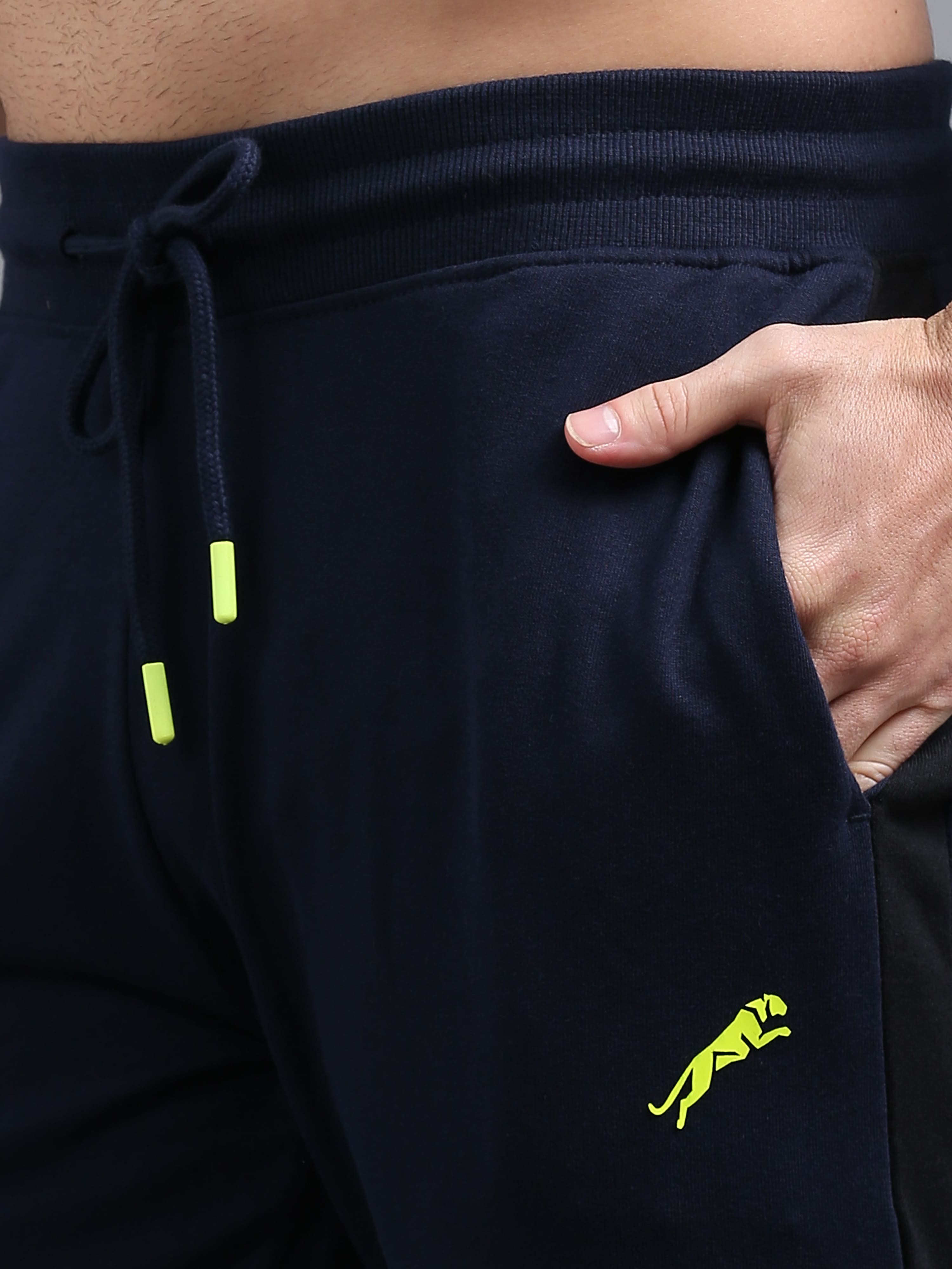 ARDEUR ZEAL IN YOU Men Navy Printed Mid-Rise Joggers