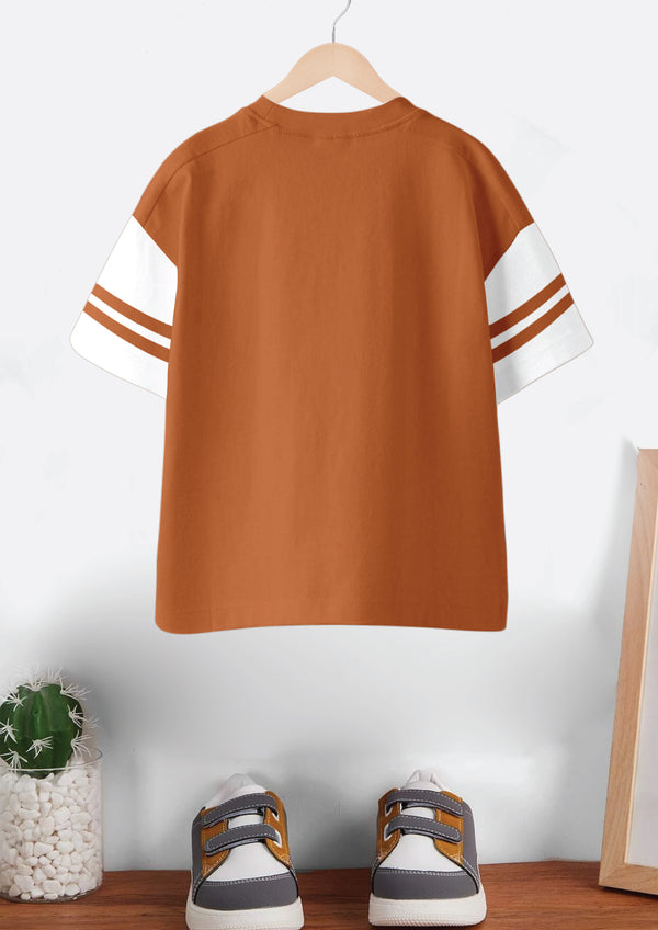 Codez Kids-Boys Fashion Rust OverSized T-shirt